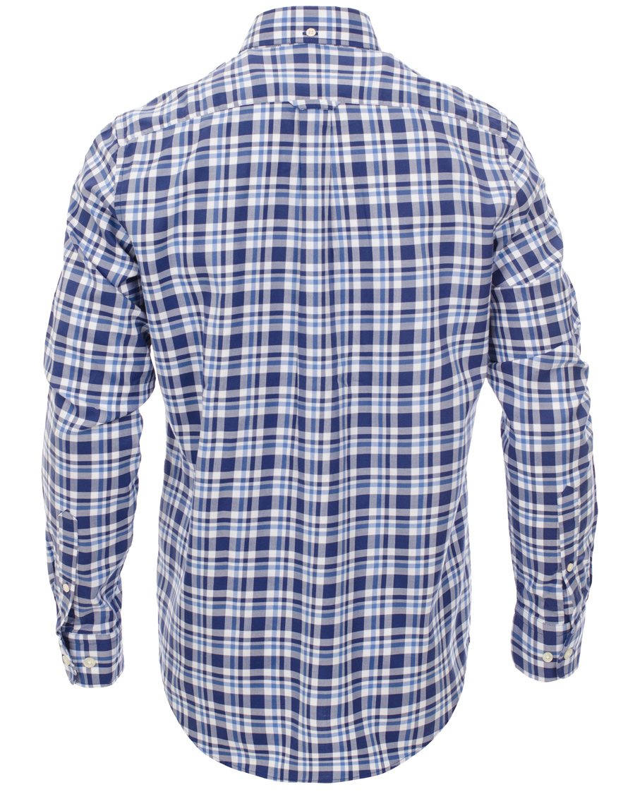 Heren | Overhemden | GANT | Classic Twill Check Regular Fit Shirt Bright Blue