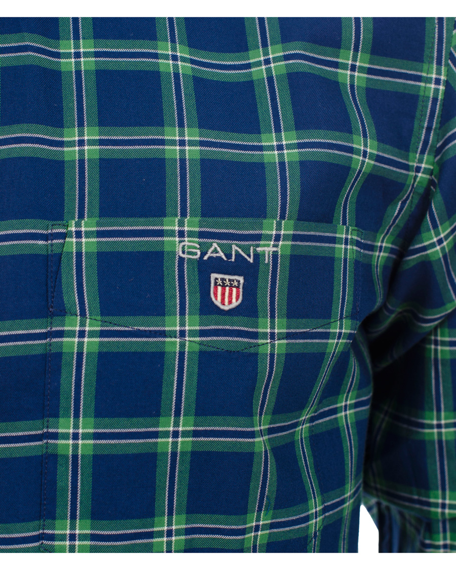 Heren | Overhemden | GANT | Wilmington Twill Check Regular Fit Shirt Bottle Green