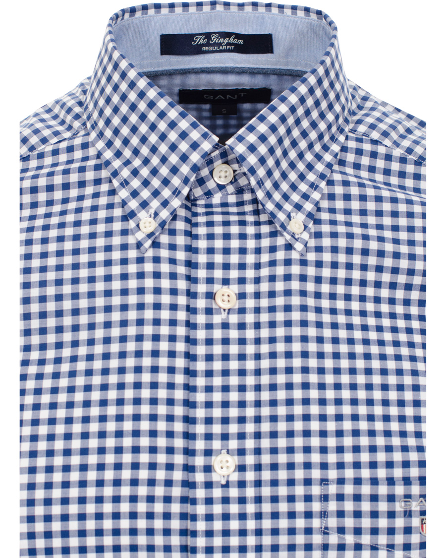 Heren | Overhemden | GANT | The Gingham Regular Fit Shirt Deep Cobalt Blue