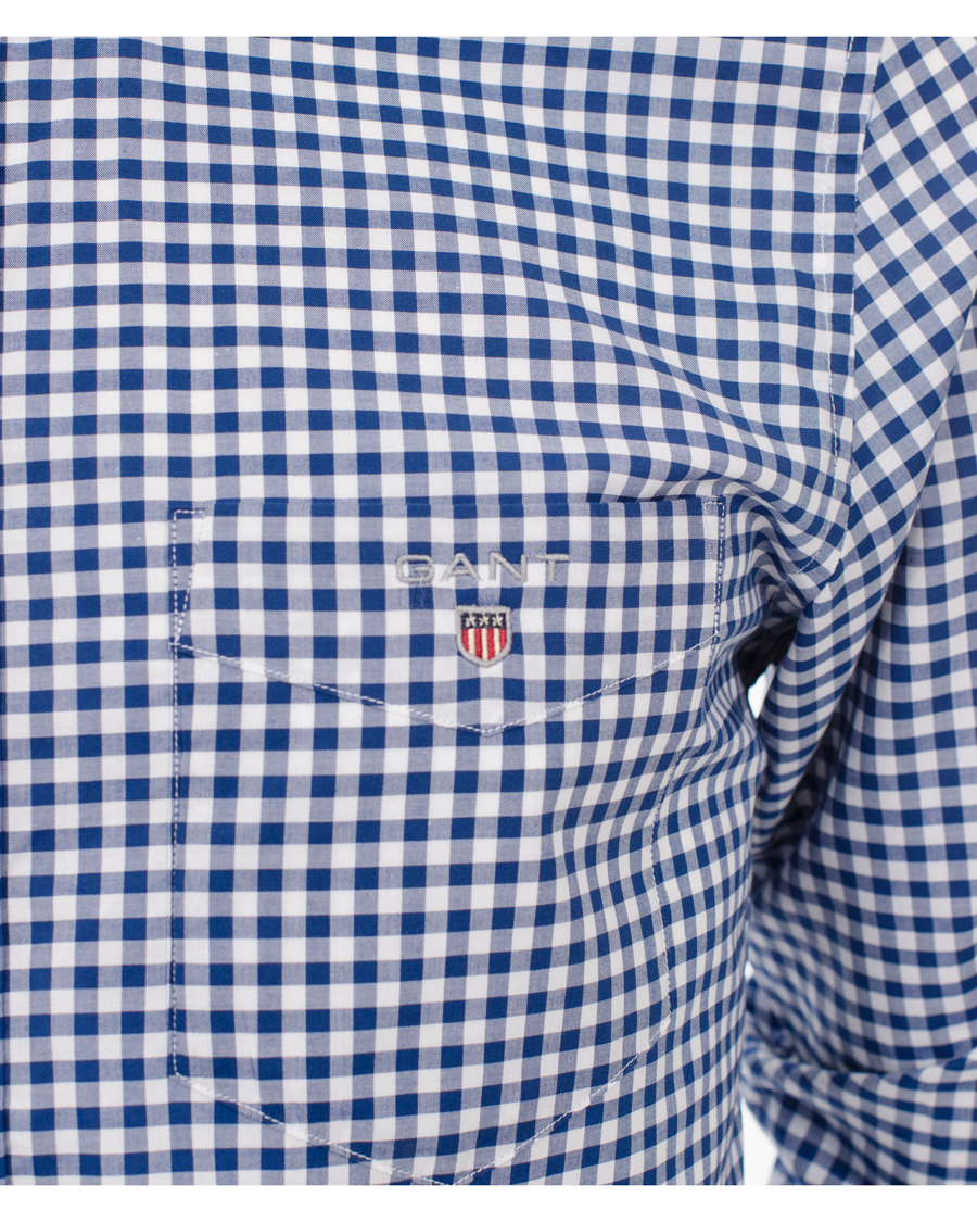 Heren | Overhemden | GANT | The Gingham Regular Fit Shirt Deep Cobalt Blue