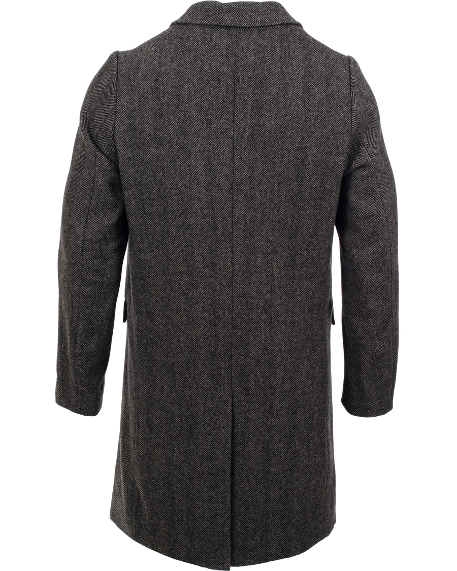 Heren | Jassen | GANT Rugger | The Herringbone Long Jacket Antracite Grey