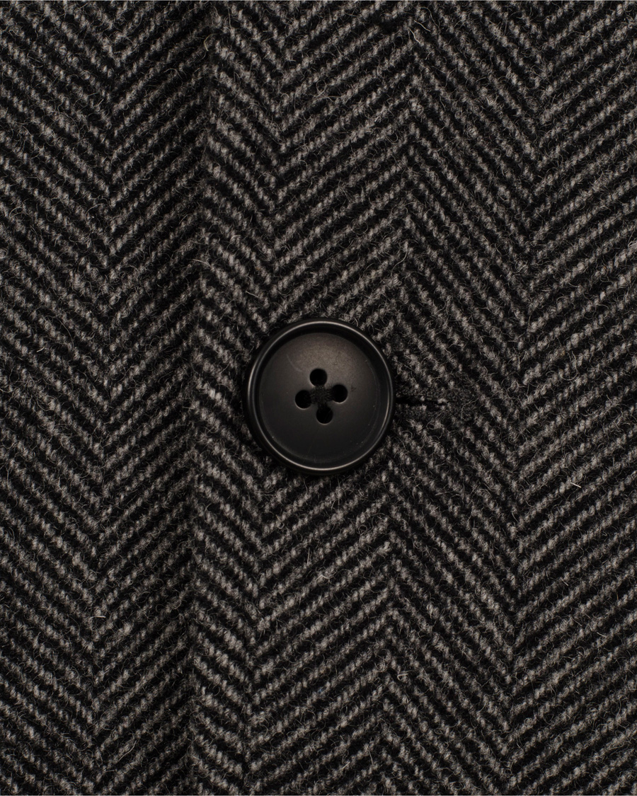 Heren | Jassen | GANT Rugger | The Herringbone Long Jacket Antracite Grey