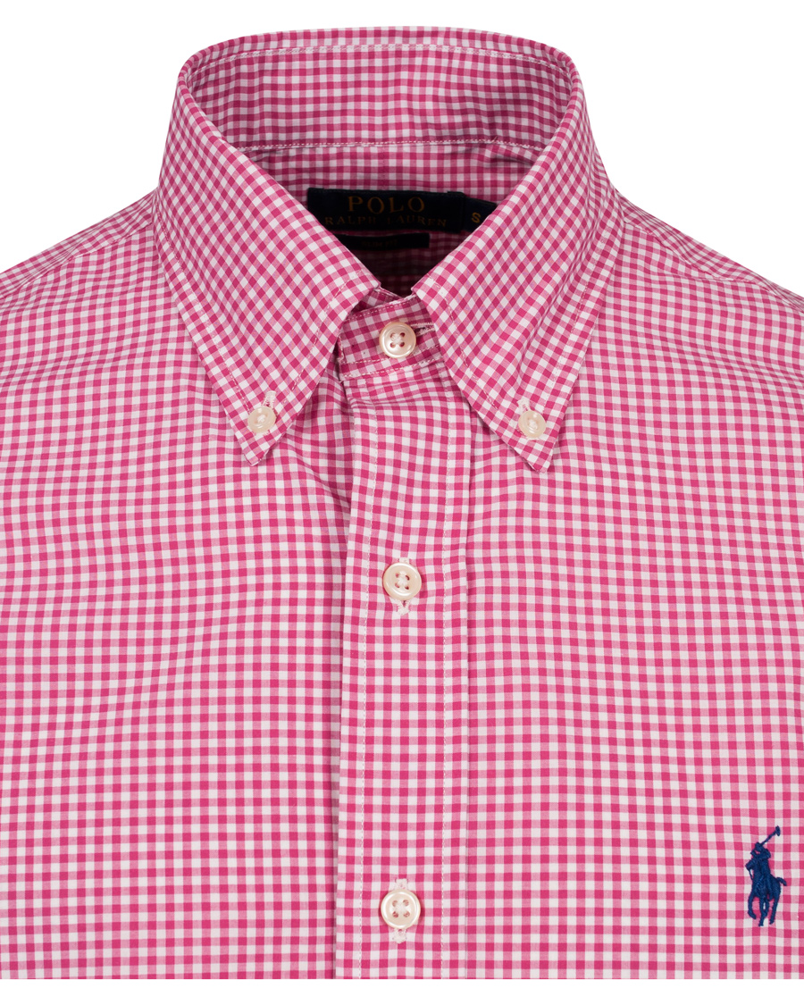 Heren | Overhemden | Polo Ralph Lauren | Slim Fit Poplin Check Shirt Pink