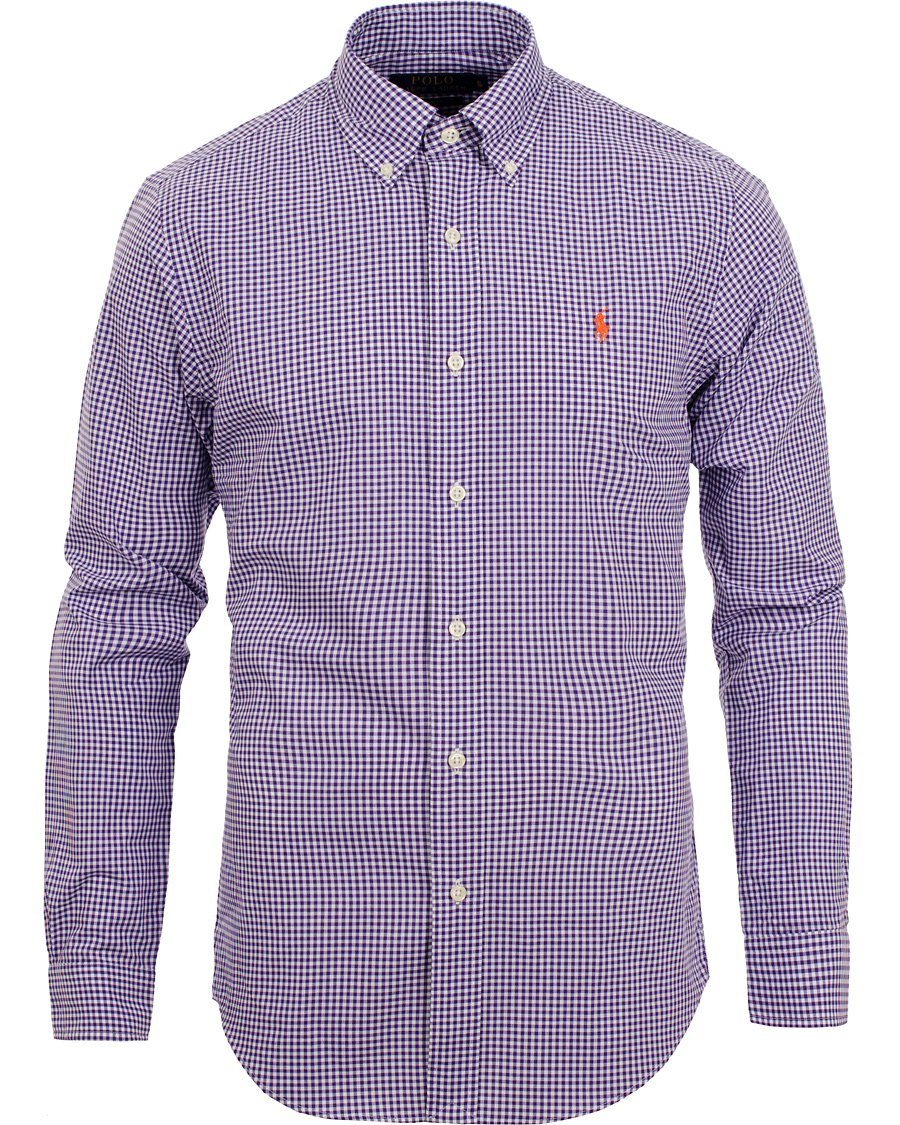 Heren | Overhemden | Polo Ralph Lauren | Slim Fit Poplin Check Shirt Purple