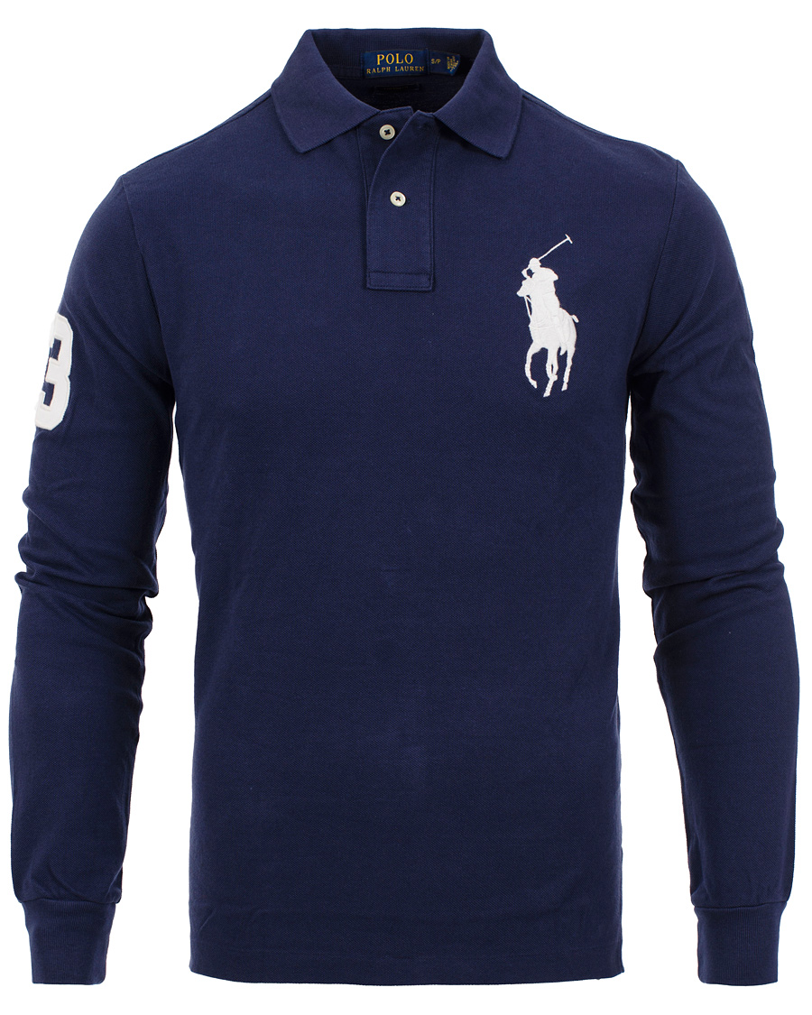 Heren | Truien | Polo Ralph Lauren | Custom Fit Big Pony Long Sleeve Piké Navy