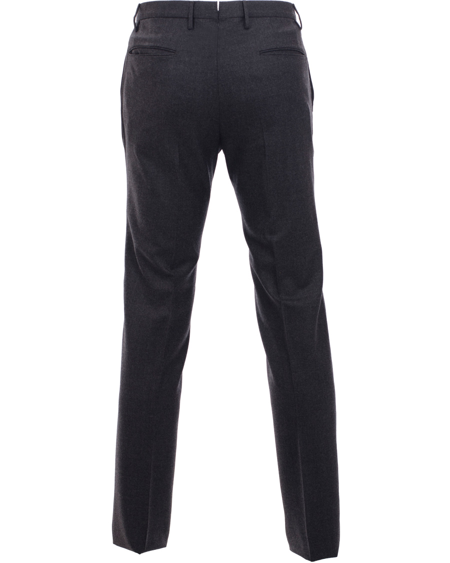 Heren | Broeken | Incotex | Super 100's Flanell Trousers Dark Grey
