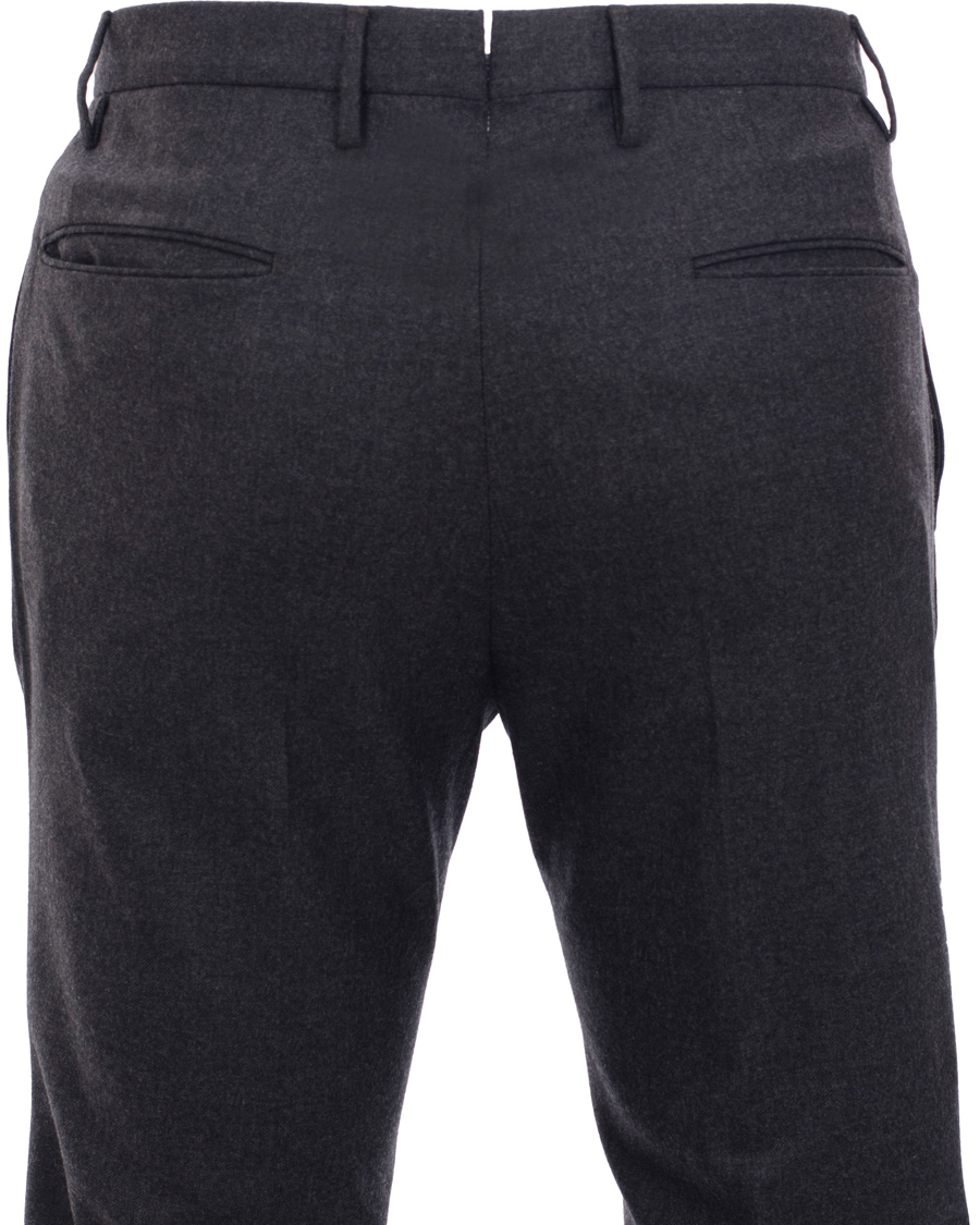 Heren | Broeken | Incotex | Super 100's Flanell Trousers Dark Grey