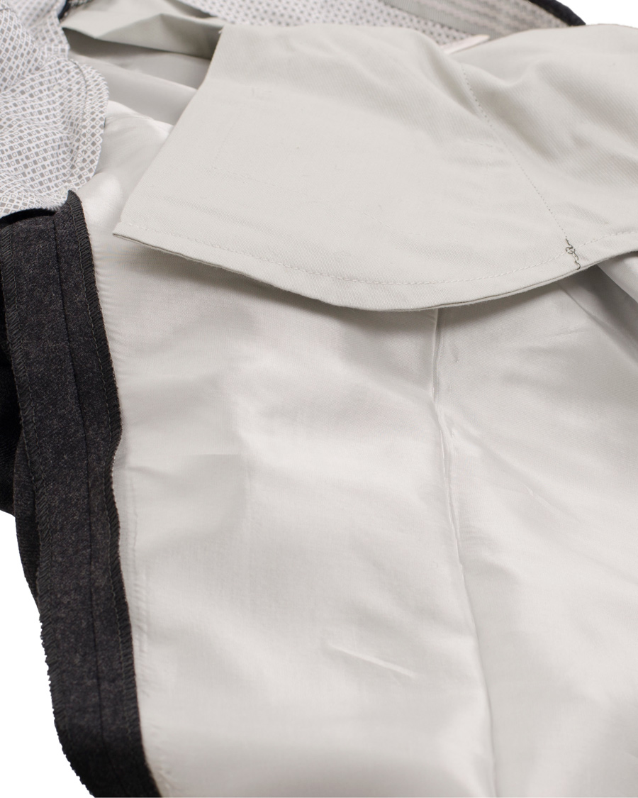 Heren | Broeken | Incotex | Super 100's Flanell Trousers Dark Grey