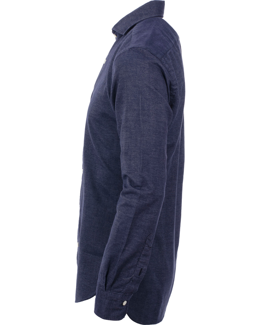 Heren | Overhemden | Barba Napoli | Dandylife Slim Fit Shirt Casual Blue