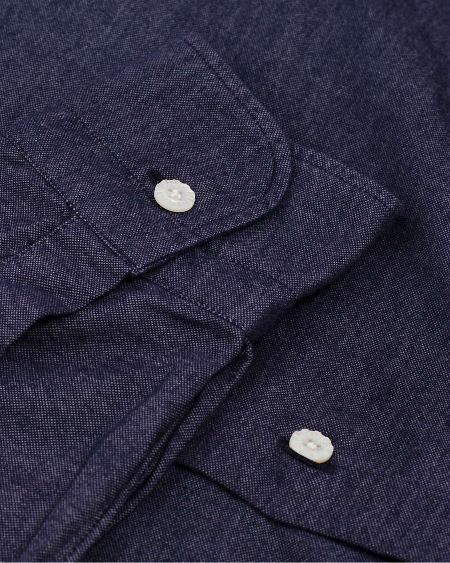 Heren | Overhemden | Barba Napoli | Dandylife Slim Fit Shirt Casual Blue