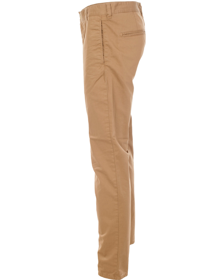 Heren | Broeken | Boomerang | Steve Satin Cotton Chinos Teak Brown