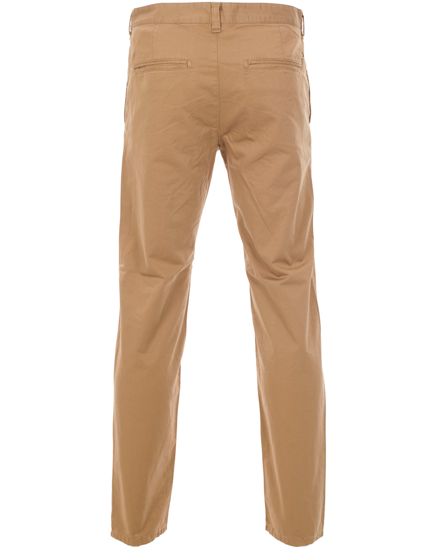 Heren | Broeken | Boomerang | Steve Satin Cotton Chinos Teak Brown