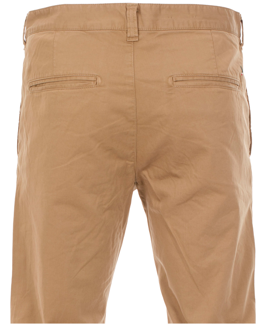 Heren | Broeken | Boomerang | Steve Satin Cotton Chinos Teak Brown
