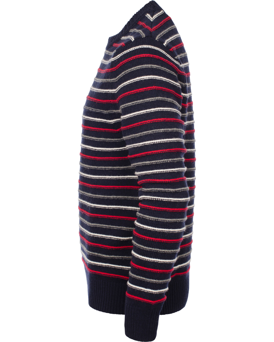 Heren | Truien | Boomerang | Bo Structure Stripe Sweater Navy