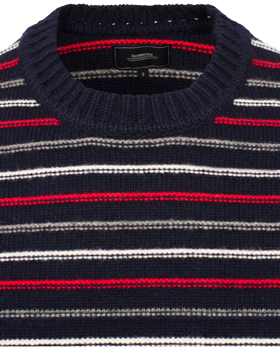 Heren | Truien | Boomerang | Bo Structure Stripe Sweater Navy