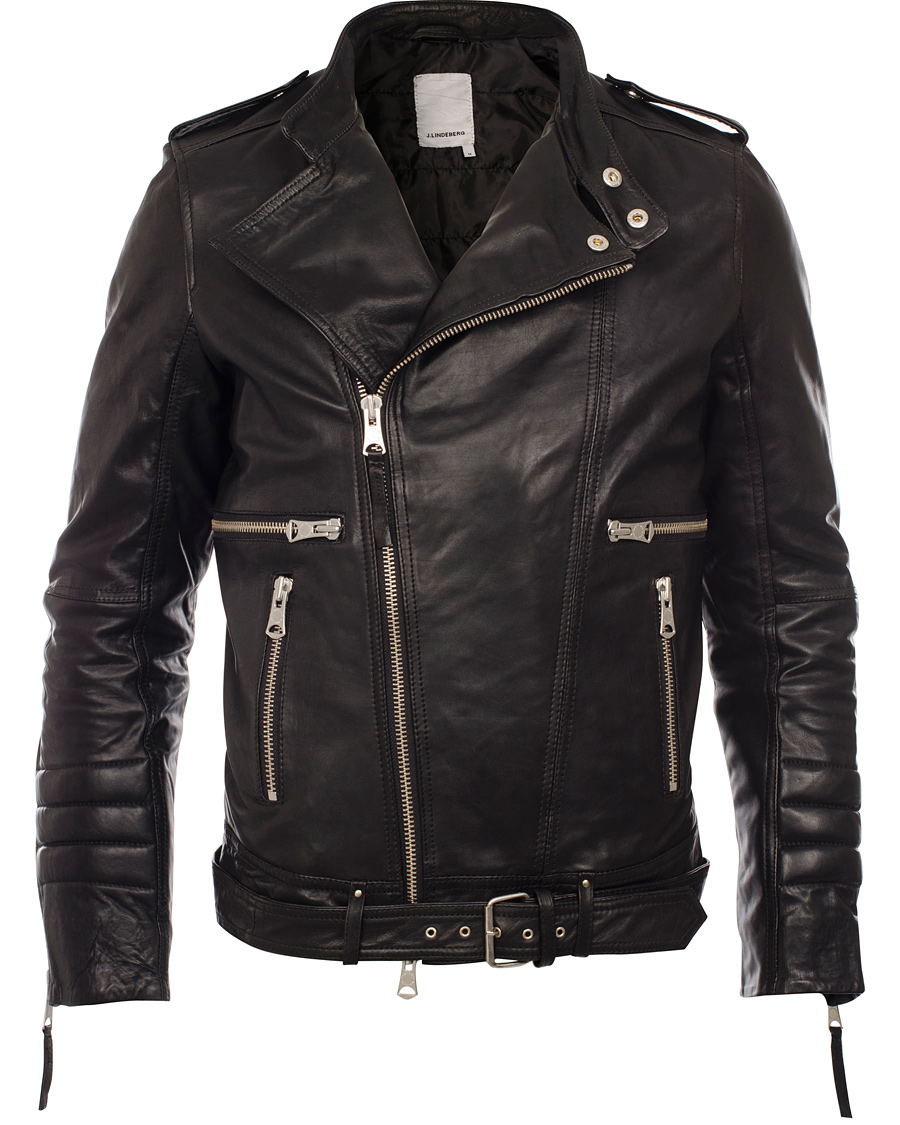 Heren | Jassen | J.Lindeberg | Tyrone Sleek Leather Jacket Black
