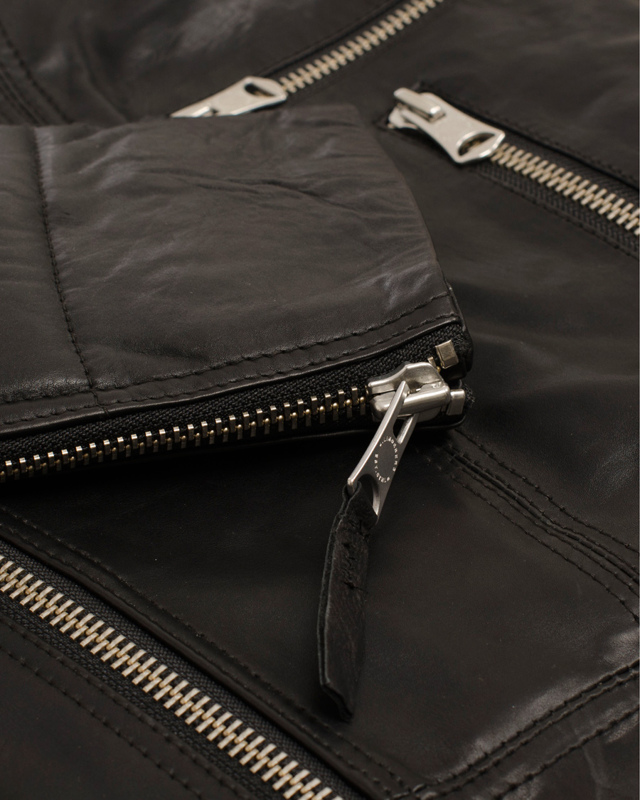 Heren | Jassen | J.Lindeberg | Tyrone Sleek Leather Jacket Black