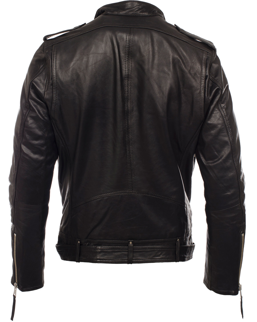 Heren | Jassen | J.Lindeberg | Tyrone Sleek Leather Jacket Black
