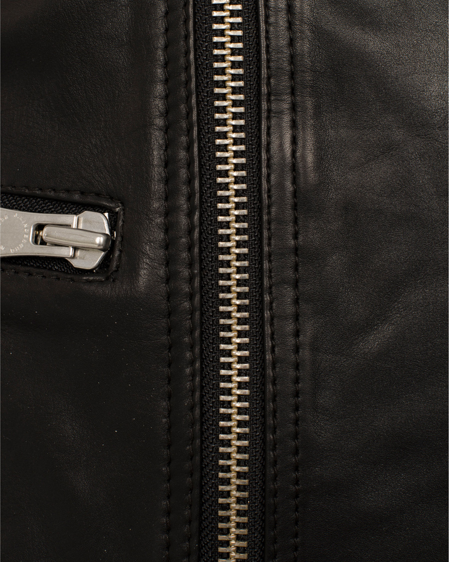 Heren | Jassen | J.Lindeberg | Tyrone Sleek Leather Jacket Black