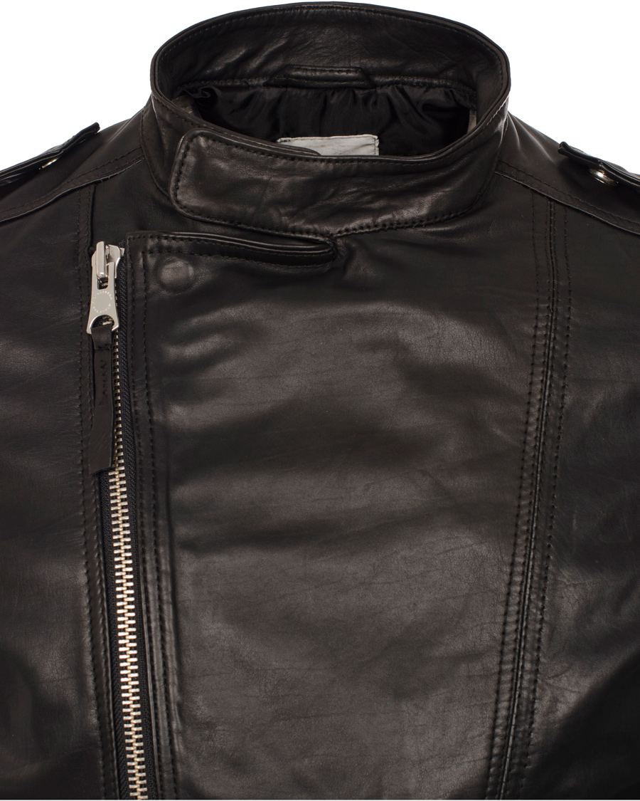 Heren | Jassen | J.Lindeberg | Tyrone Sleek Leather Jacket Black