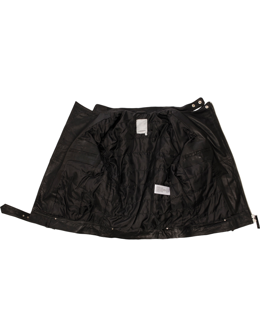 Heren | Jassen | J.Lindeberg | Tyrone Sleek Leather Jacket Black