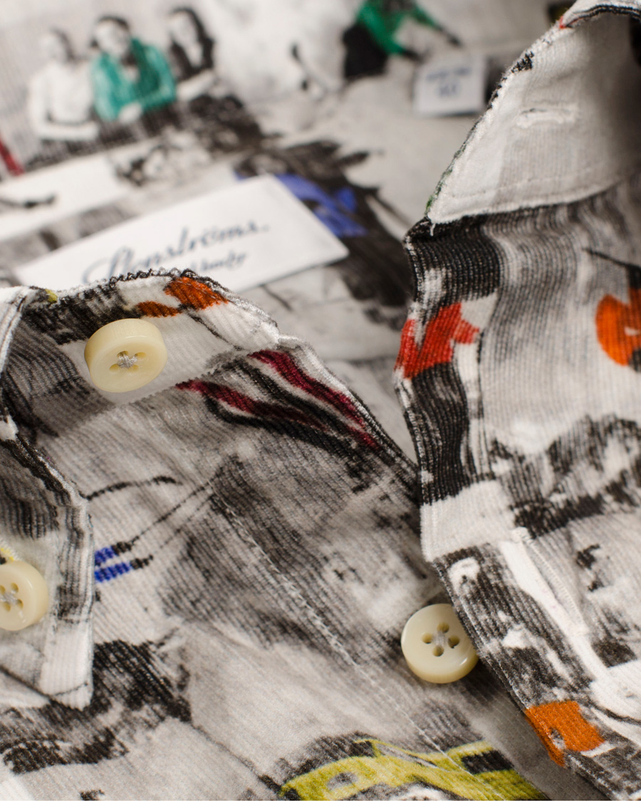 Heren | Overhemden | Stenströms | Fitted Body Baby Cord Shirt After Ski