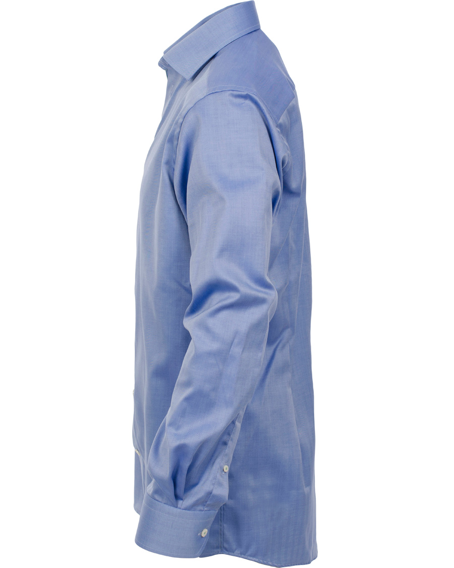 Heren | Overhemden | Eton | Contemporary Fit Shirt Red Ribbon Herringbone Blue