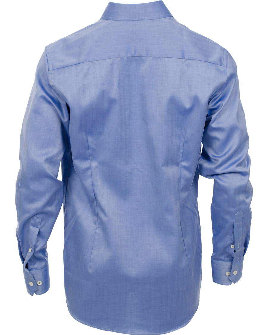 Heren | Overhemden | Eton | Contemporary Fit Shirt Red Ribbon Herringbone Blue