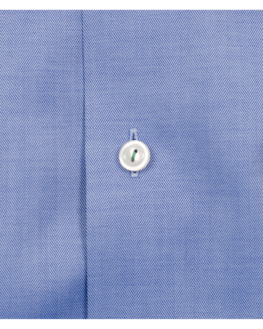 Heren | Overhemden | Eton | Contemporary Fit Shirt Red Ribbon Herringbone Blue