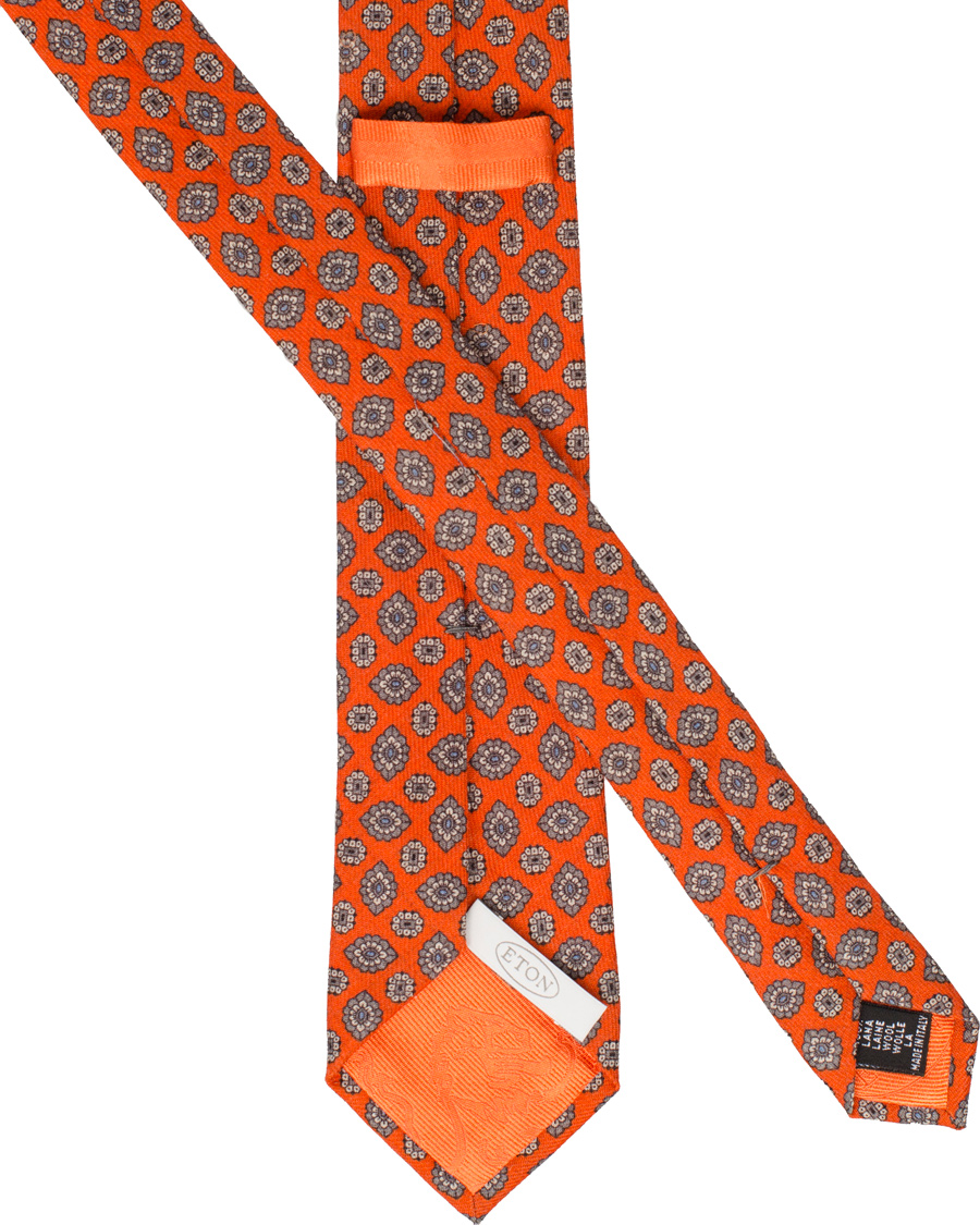Heren | Eton Flower Tie 7 cm Mulit/Orange | Eton | Flower Tie 7 cm Mulit/Orange