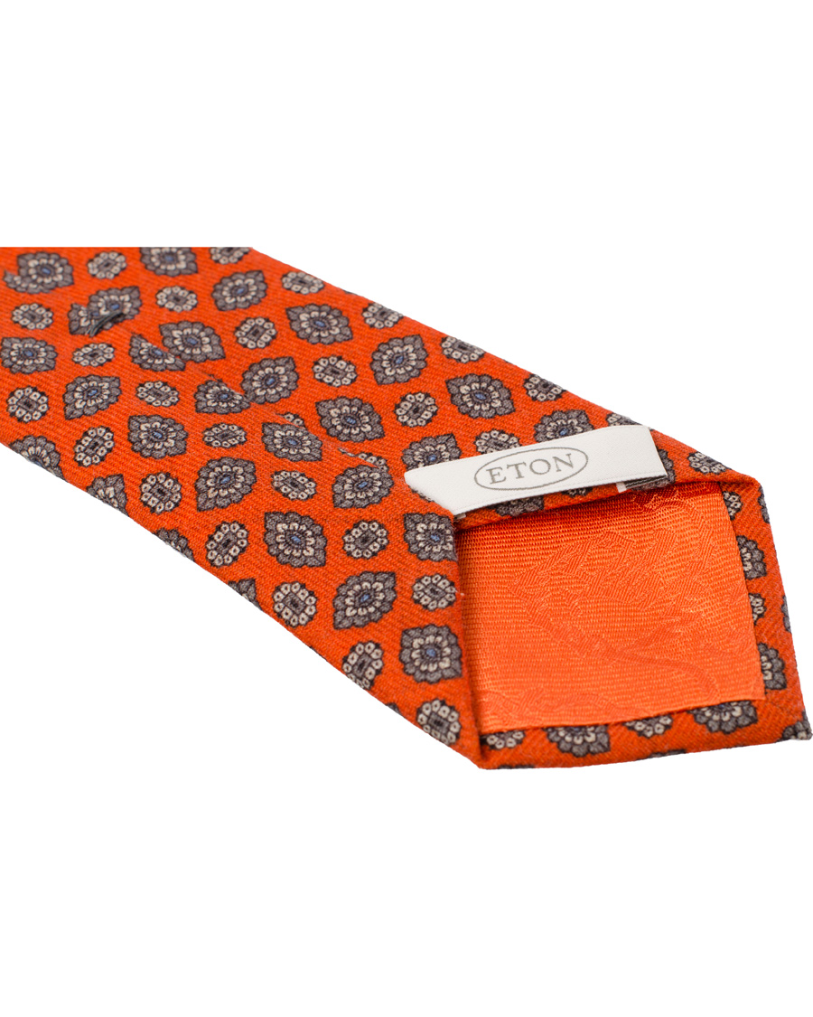 Heren | Eton Flower Tie 7 cm Mulit/Orange | Eton | Flower Tie 7 cm Mulit/Orange