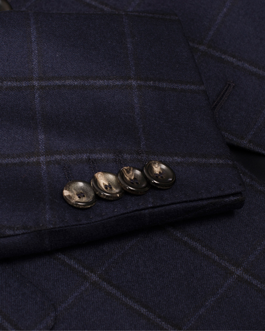 Heren | Pakken | Oscar Jacobson | Edmund Window Pane Suit Navy