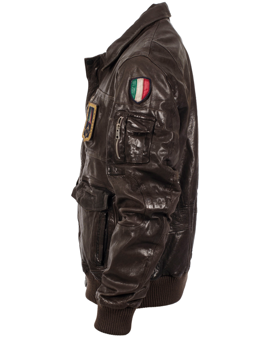 Heren | Jassen | Aeronautica Militare | Pilot Uomo Leather Jacket Brown