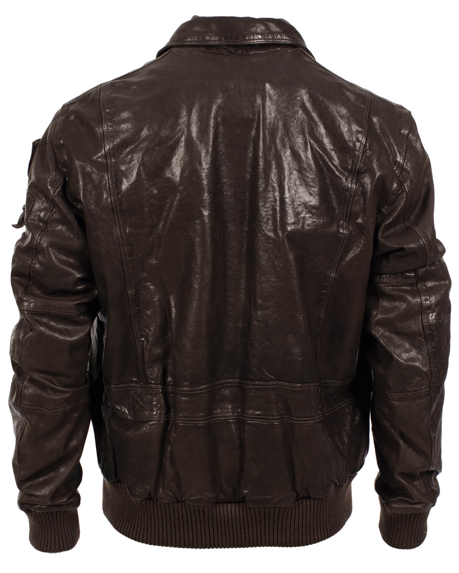 Heren | Jassen | Aeronautica Militare | Pilot Uomo Leather Jacket Brown