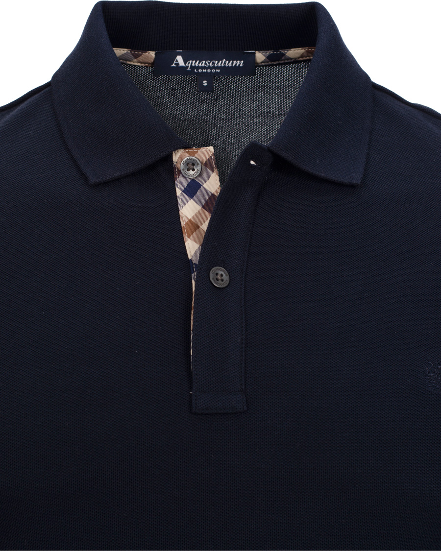 Heren | Truien | Aquascutum | Long Sleeve Polo Navy