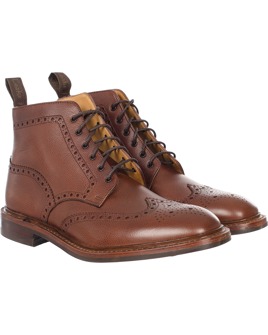 Heren | Loake 1880 Fairdford Brogue Boot Dark Brown Grain Calf | Loake 1880 | Fairdford Brogue Boot Dark Brown Grain Calf