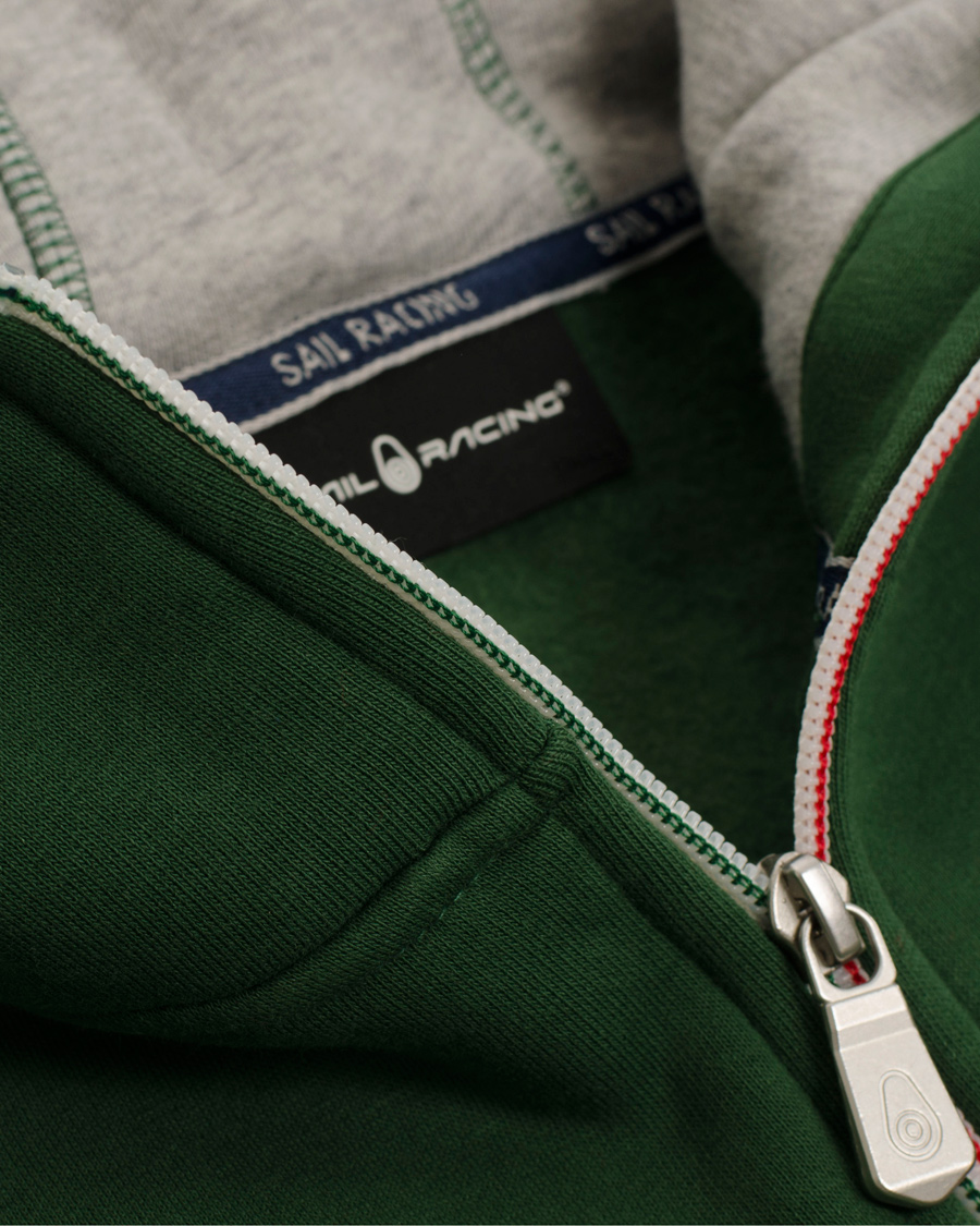 Heren | Truien | Sail Racing | International Zip Hood Dark Green