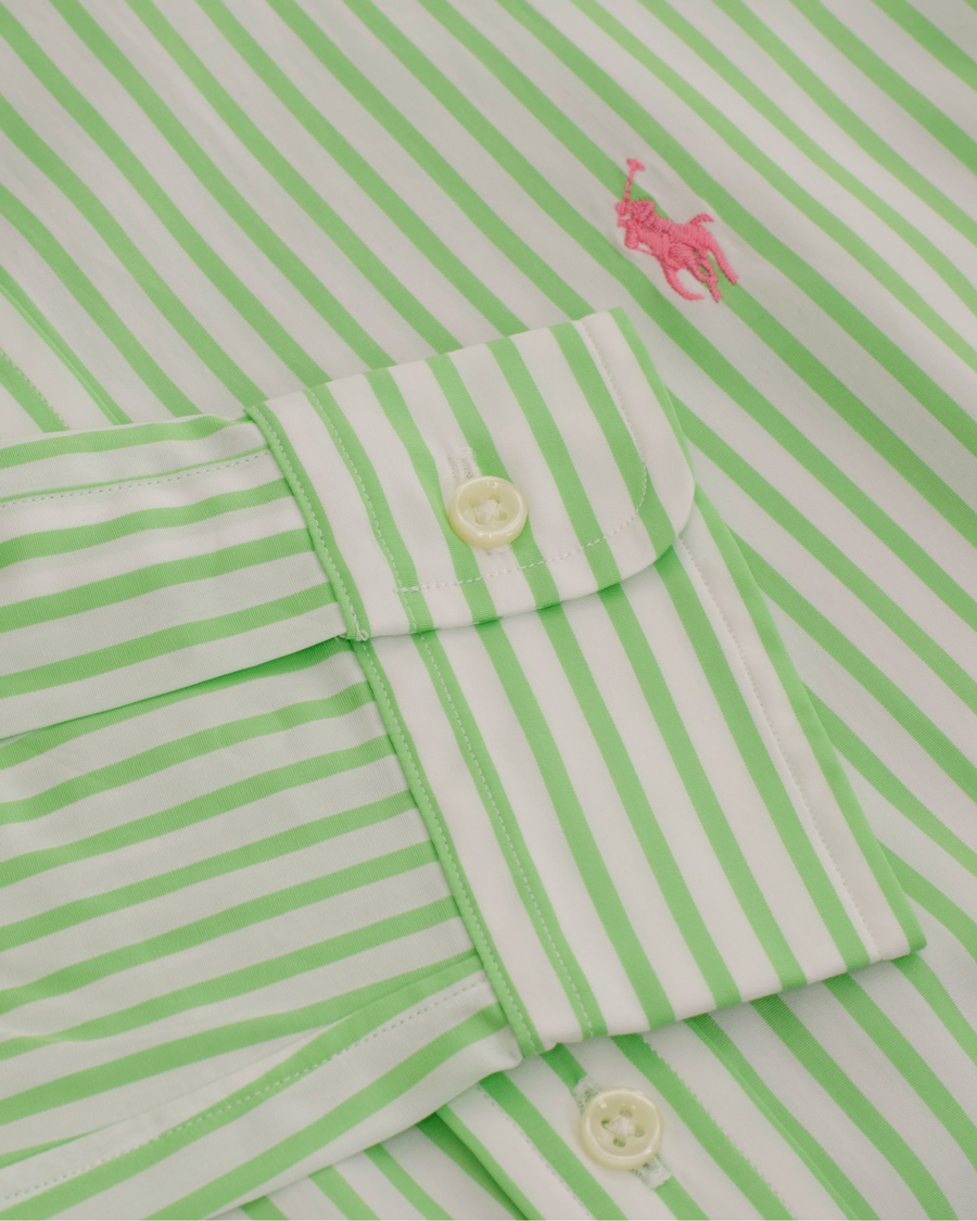 Heren | Overhemden | Polo Ralph Lauren | Slim Fit Poplin Stripe Shirt Lime/White