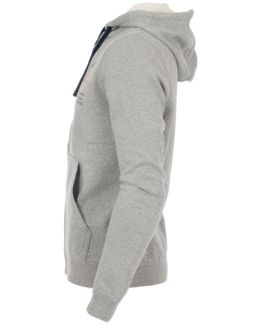 Heren | Truien | Henri-Lloyd | Henri Lloyd Hopton Hooded Full Zip Sweat Grey Marl