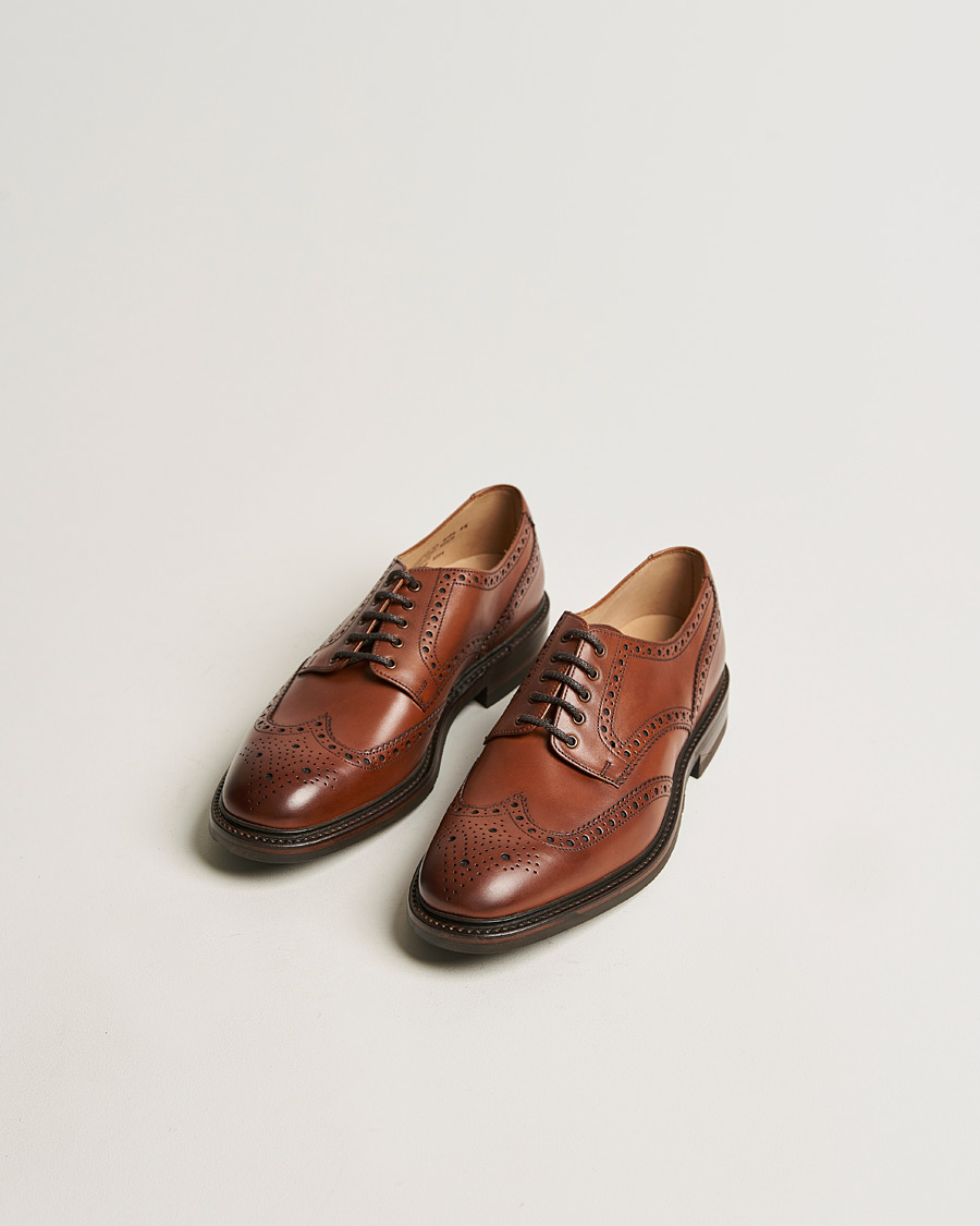 Heren | Handgjorda skor - Skoblockskampanj | Loake 1880 | Chester Dainite Brogue Mahogany Burnished Calf