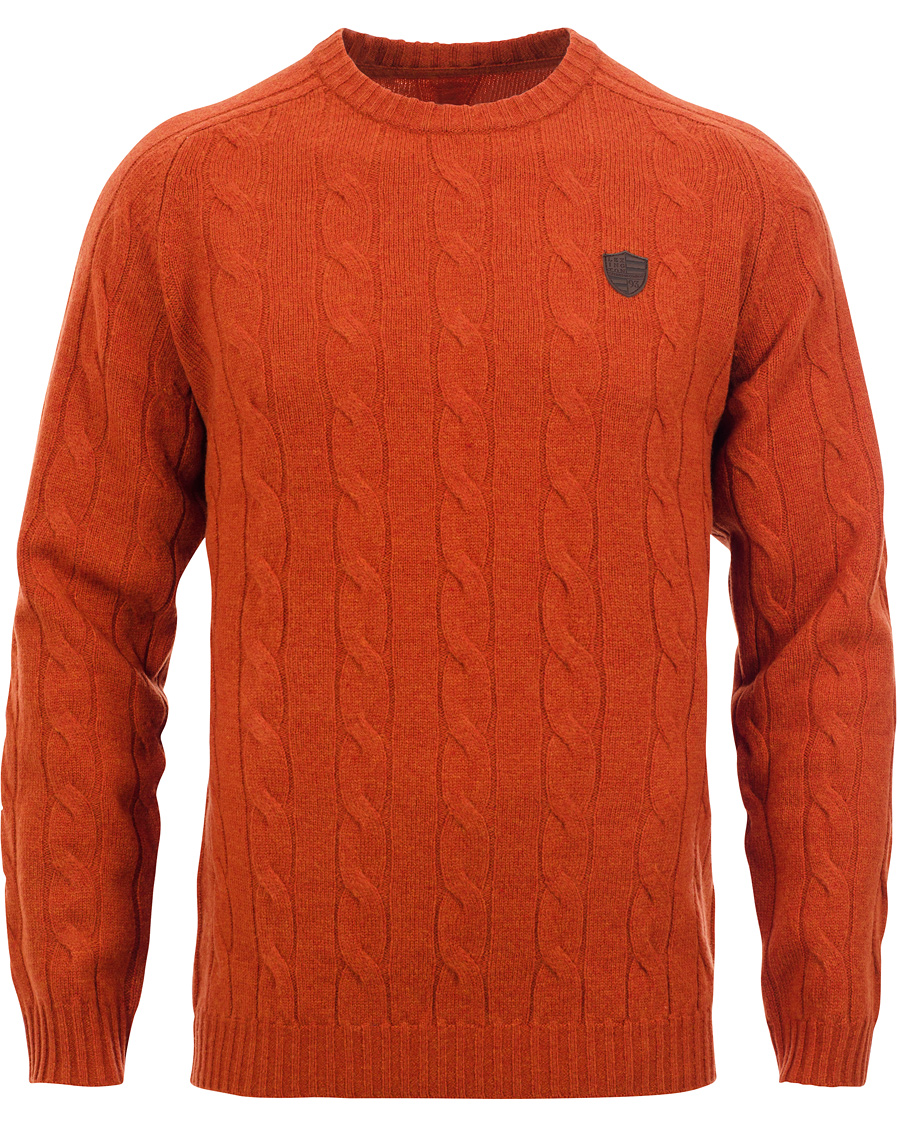 Heren | Truien | Lexington | Andrew Cable Roundneck Orange Ketchup