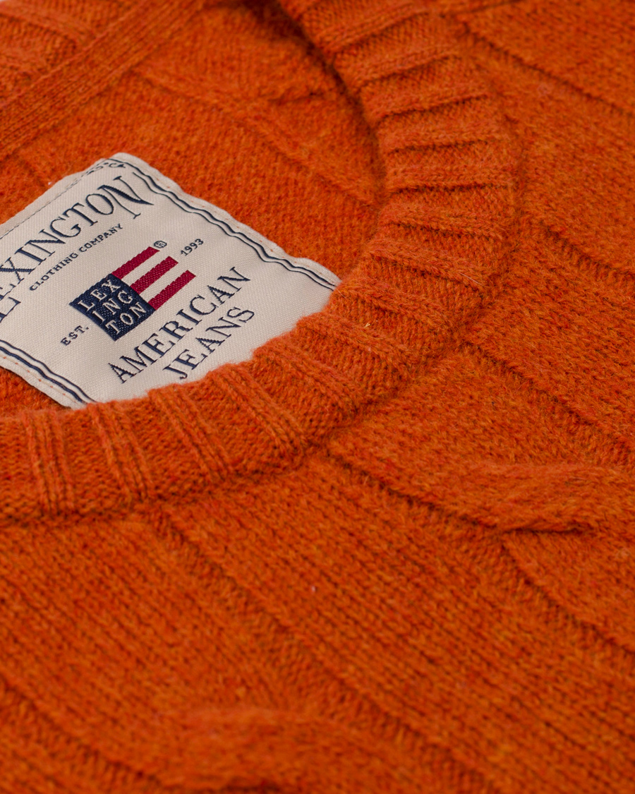 Heren | Truien | Lexington | Andrew Cable Roundneck Orange Ketchup