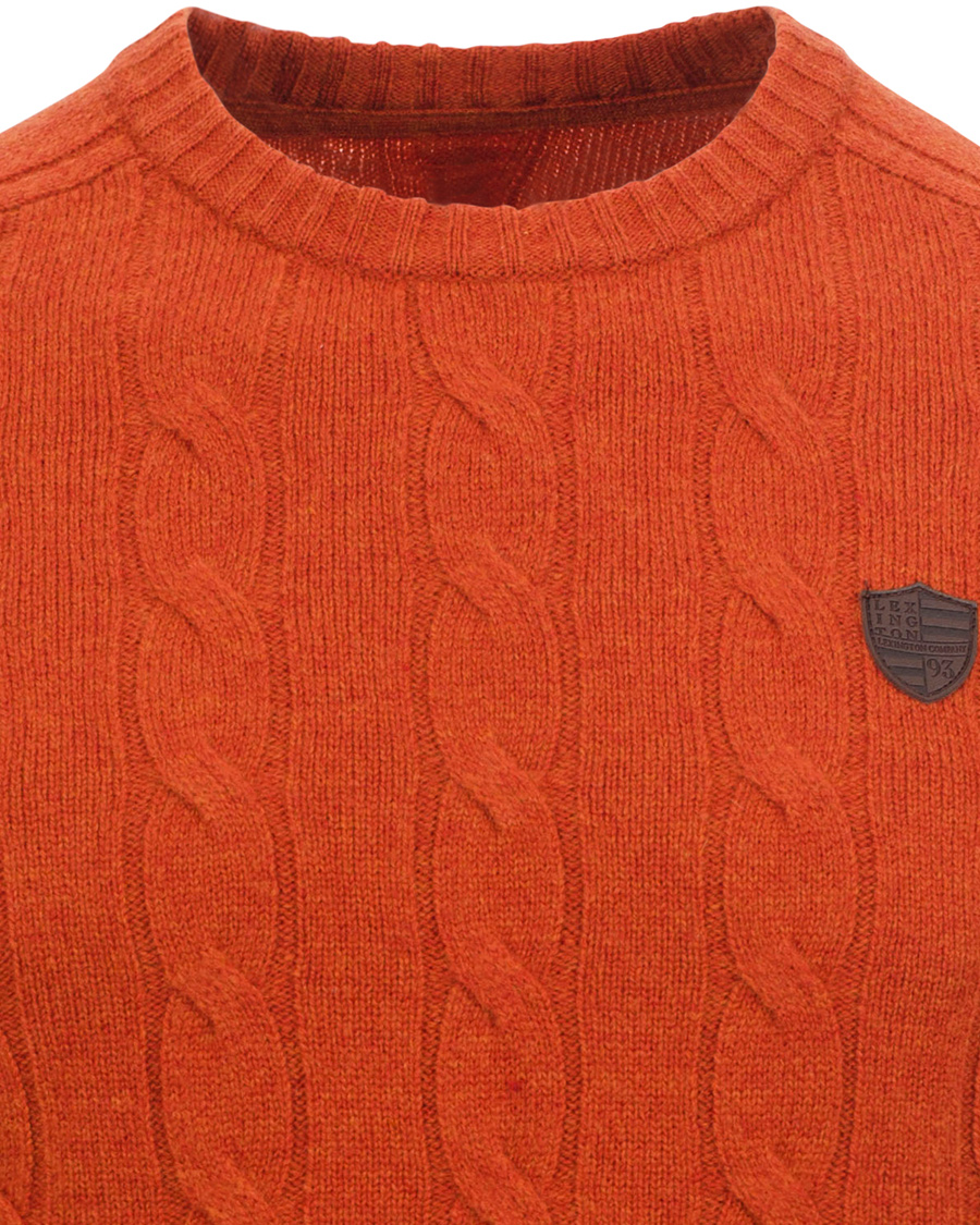 Heren | Truien | Lexington | Andrew Cable Roundneck Orange Ketchup