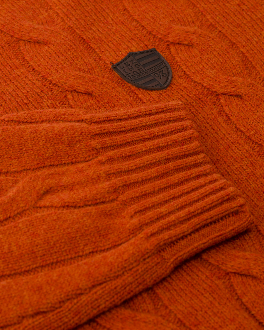 Heren | Truien | Lexington | Andrew Cable Roundneck Orange Ketchup