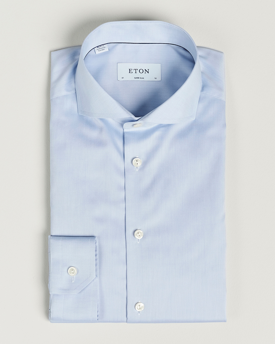 Heren | Overhemden | Eton | Super Slim Fit Shirt Blue