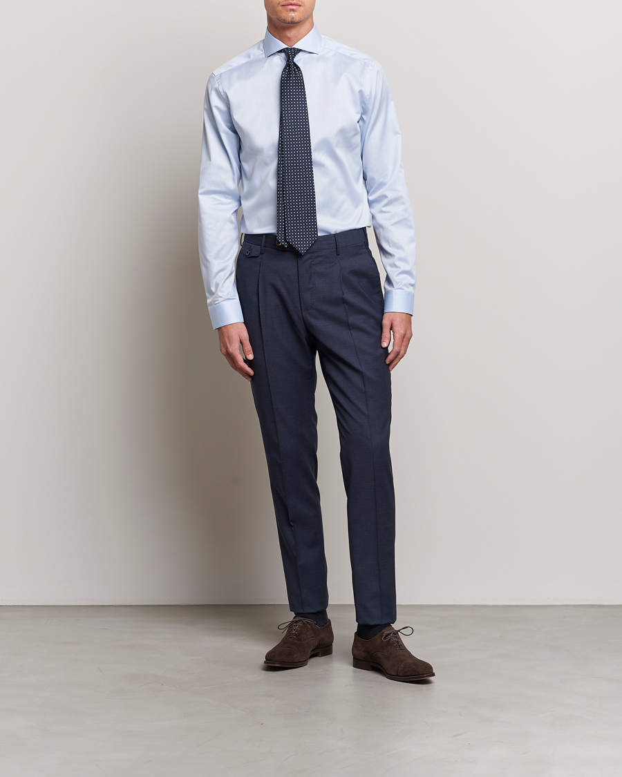 Heren | Formeel | Eton | Super Slim Fit Shirt Blue