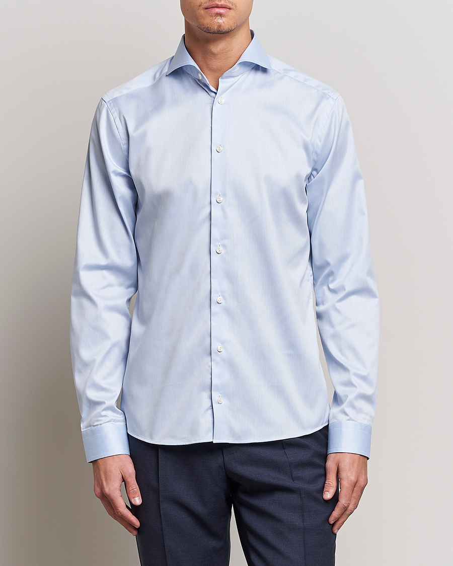 Heren | Zakelijke overhemden | Eton | Super Slim Fit Shirt Blue