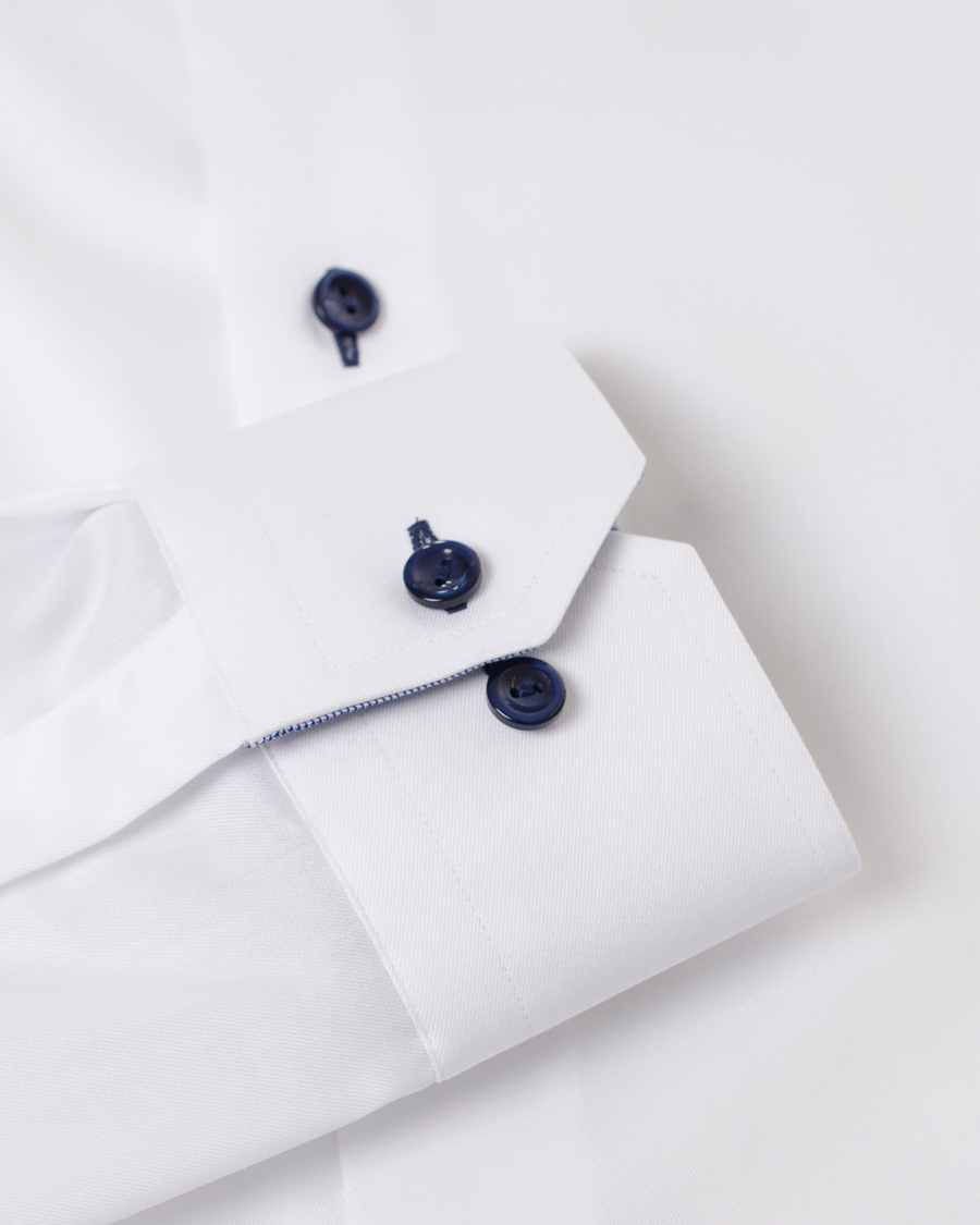 Heren | Overhemden | Eton | Slim Fit Holiday Shirt Red Ribbon White