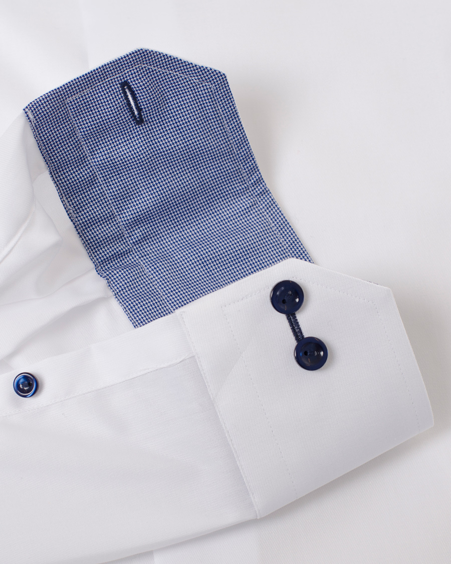 Heren | Overhemden | Eton | Slim Fit Holiday Shirt Red Ribbon White
