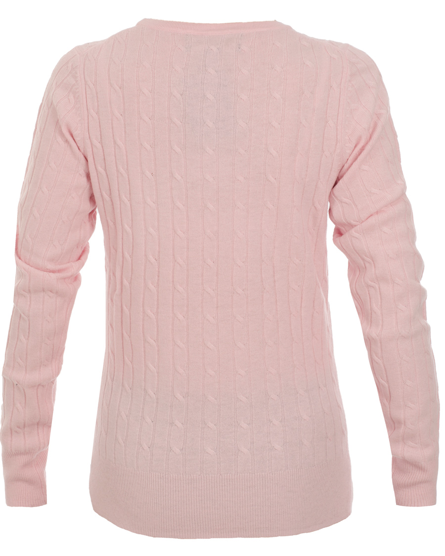 Heren | Truien | GANT | Woman Stretch Lambswool Cable Crew Nantucket Pink